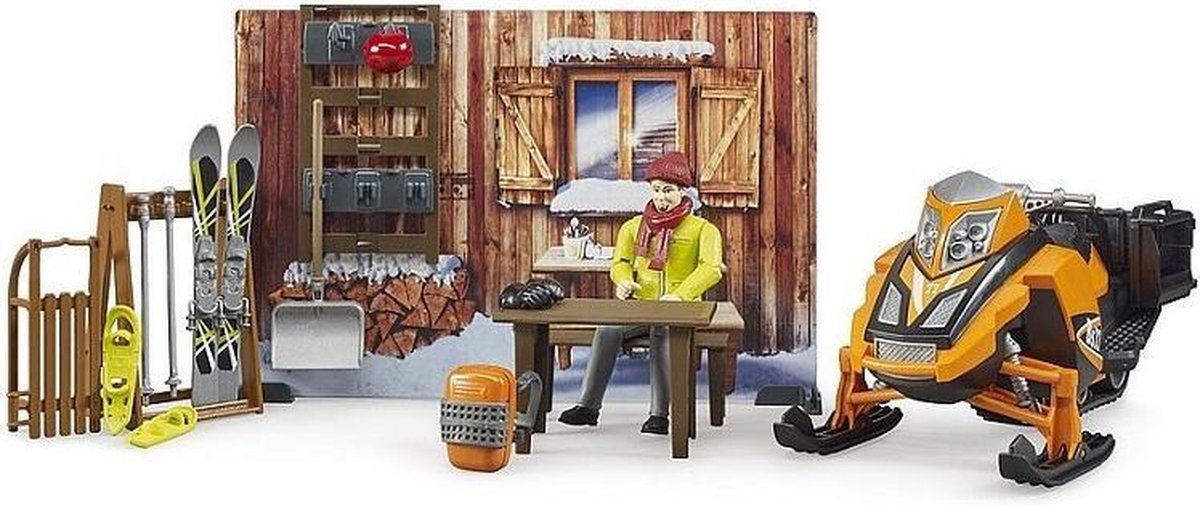 BRUDER bworld BerghŸtte mit Snowmobil | 63102